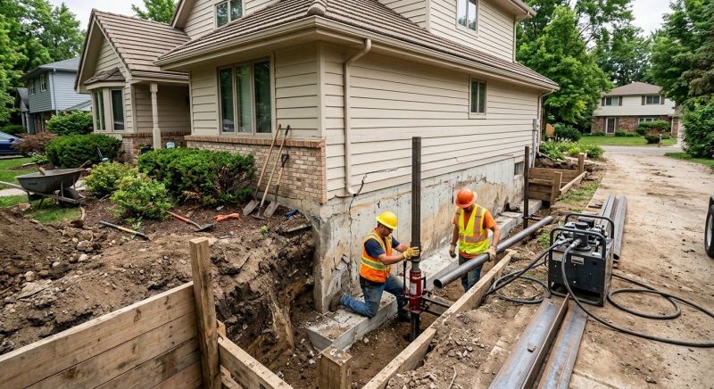 Foundation Settlement Repair in Columbus, OH