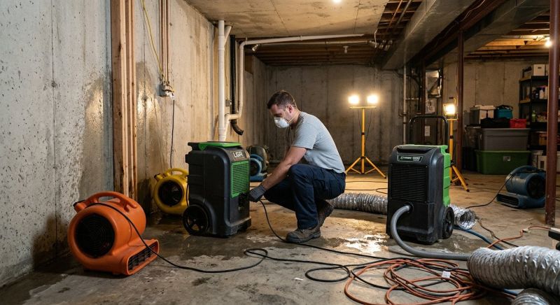 Basement Drying in Gilbert, AZ