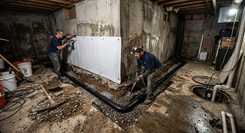 Basement Seepage Repair in Greenville, SC