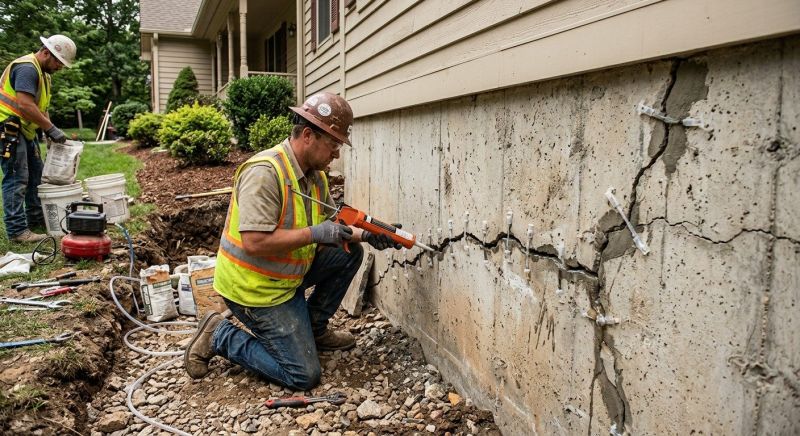 Foundation Crack Sealing in Columbus, OH
