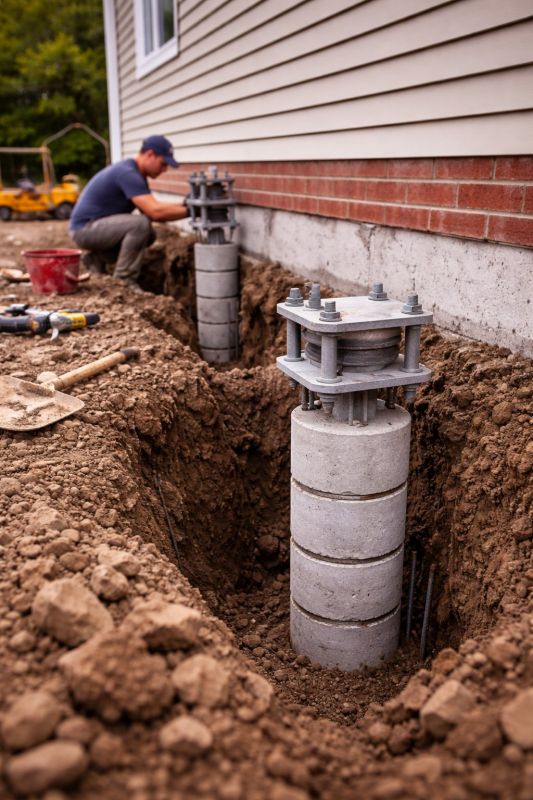 Helical Piers Installation in Columbus, OH