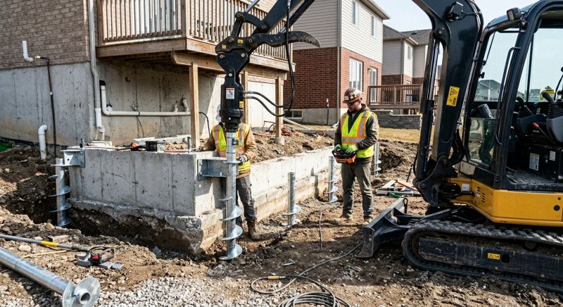 Helical Pile Installation in Columbus, OH