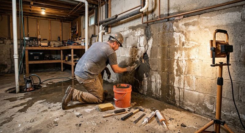 Leaking Basement Repair in Fredericksburg, VA