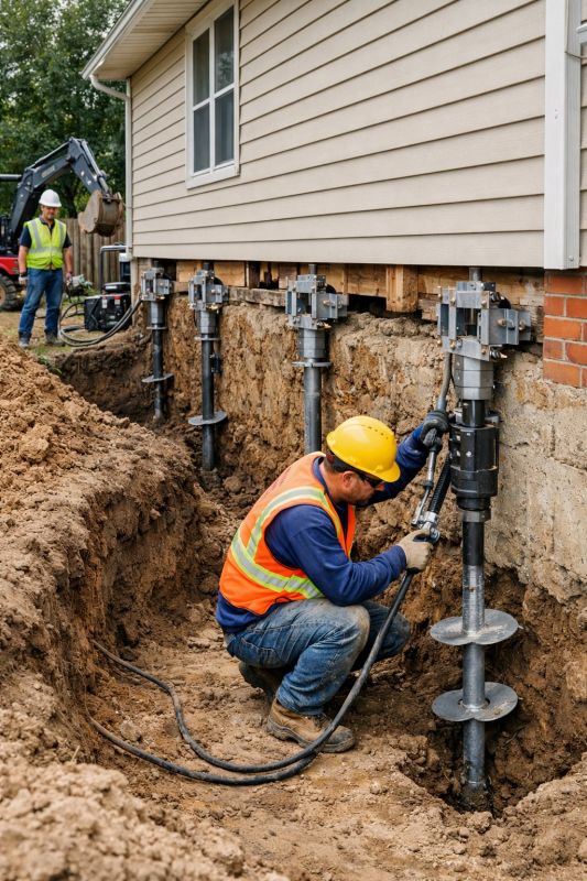 Sinking Foundation Lifting in Columbus, OH