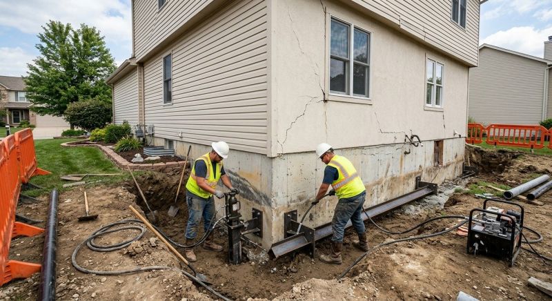 Sinking Foundation Repair in Columbus, OH